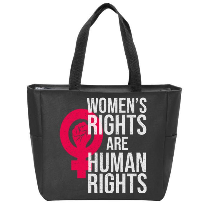 Women's Rights Are Human Rights Feminist Zip Tote Bag