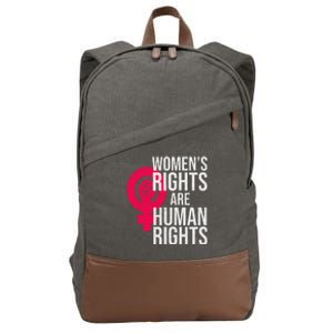 Women's Rights Are Human Rights Feminist Cotton Canvas Backpack