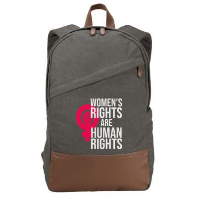Women's Rights Are Human Rights Feminist Cotton Canvas Backpack