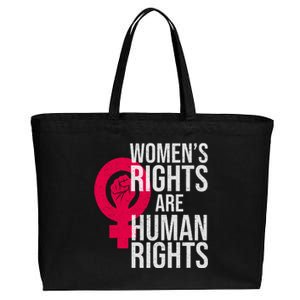 Women's Rights Are Human Rights Feminist Cotton Canvas Jumbo Tote