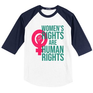 Women's Rights Are Human Rights Feminist Baseball Sleeve Shirt