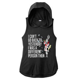 White Rabbit Alice In Wonderland Ladies PosiCharge Tri-Blend Wicking Draft Hoodie Tank