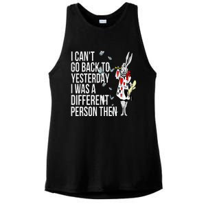 White Rabbit Alice In Wonderland Ladies PosiCharge Tri-Blend Wicking Tank