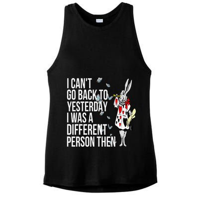 White Rabbit Alice In Wonderland Ladies PosiCharge Tri-Blend Wicking Tank