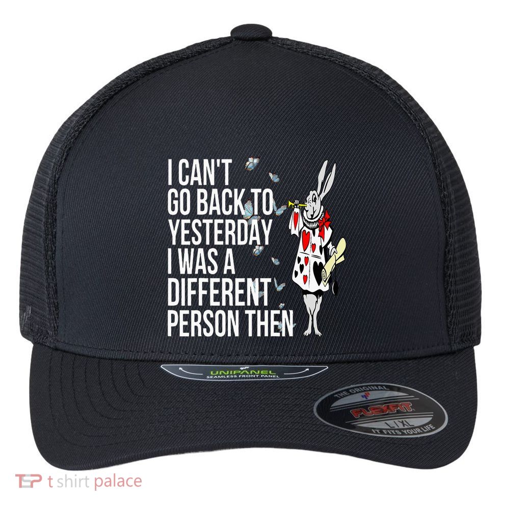 White Rabbit Alice In Wonderland Flexfit Unipanel Trucker Cap