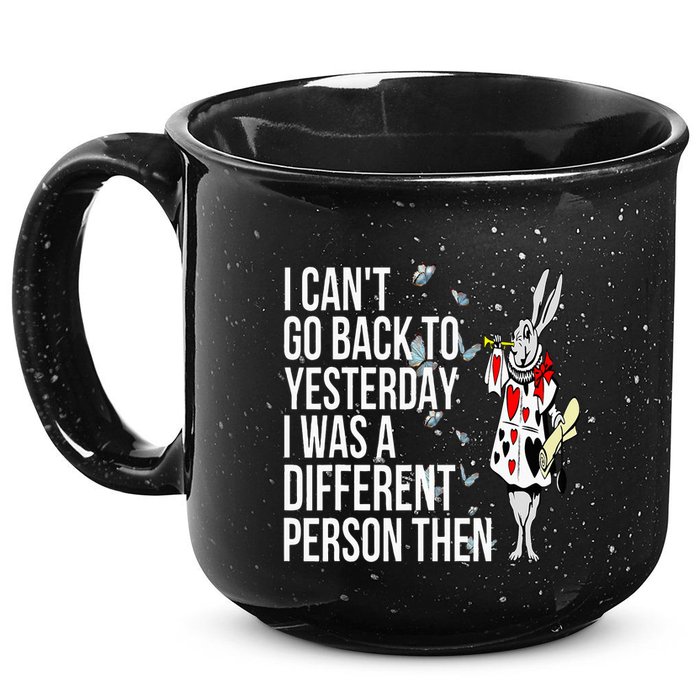 White Rabbit Alice In Wonderland 15oz Campfire Ceramic Mug