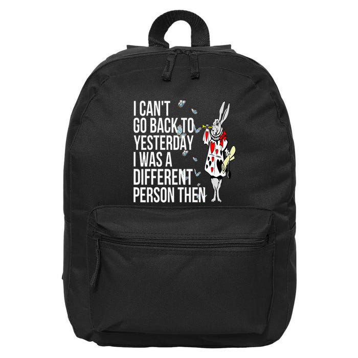 White Rabbit Alice In Wonderland 16 in Basic Backpack
