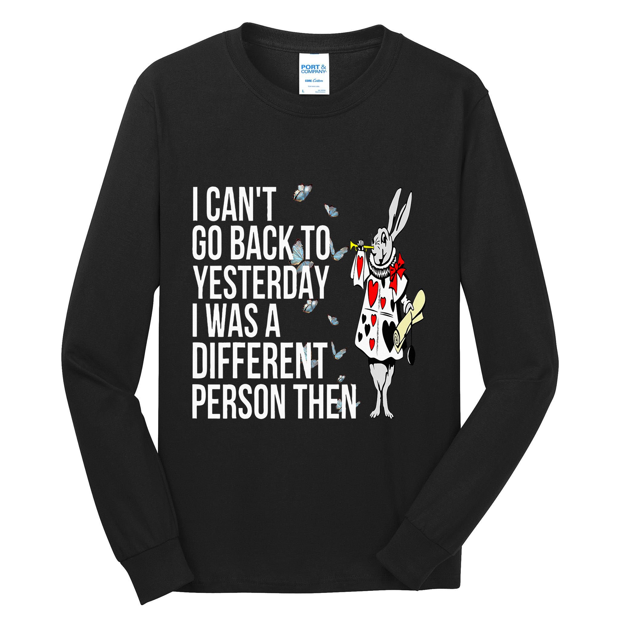 White Rabbit Alice In Wonderland Tall Long Sleeve T-Shirt
