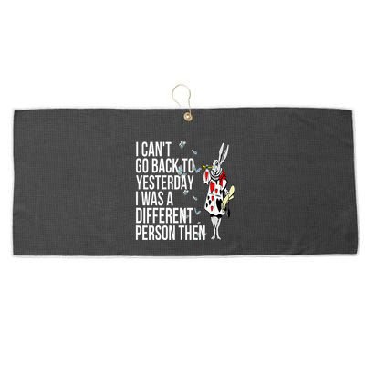White Rabbit Alice In Wonderland Large Microfiber Waffle Golf Towel