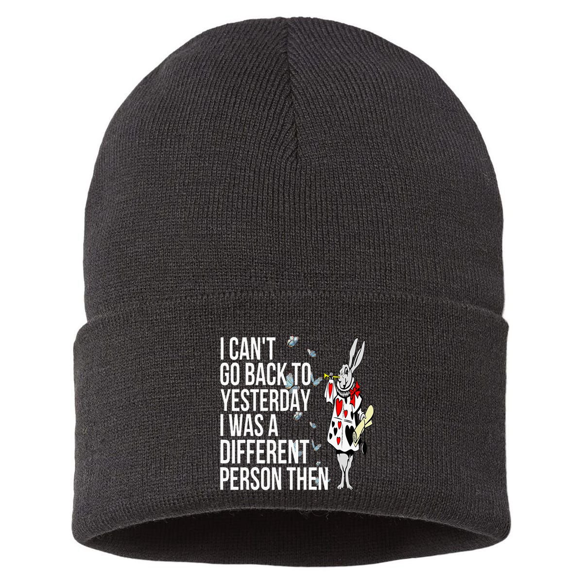 White Rabbit Alice In Wonderland Sustainable Knit Beanie