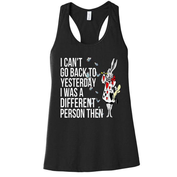 White Rabbit Alice In Wonderland Women's Racerback Tank