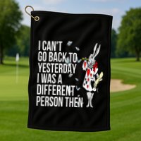 White Rabbit Alice In Wonderland Golf Towel
