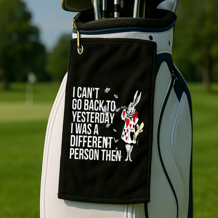White Rabbit Alice In Wonderland Golf Towel
