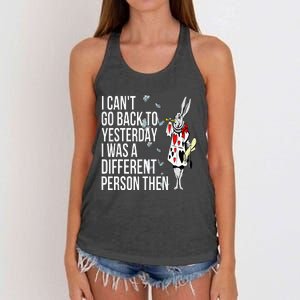 White Rabbit Alice In Wonderland Women's Knotted Racerback Tank