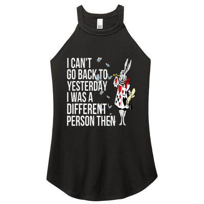 White Rabbit Alice In Wonderland Women's Perfect Tri Rocker Tank