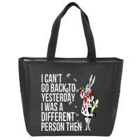 White Rabbit Alice In Wonderland Zip Tote Bag