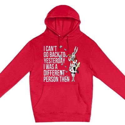 White Rabbit Alice In Wonderland Premium Pullover Hoodie