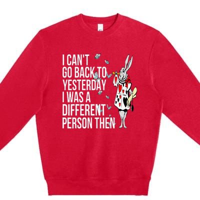 White Rabbit Alice In Wonderland Premium Crewneck Sweatshirt