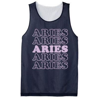 Womens Retro Aries Zodiac Birthday Purple Lilac Lavender March Cute Mesh Reversible Basketball Jersey Tank