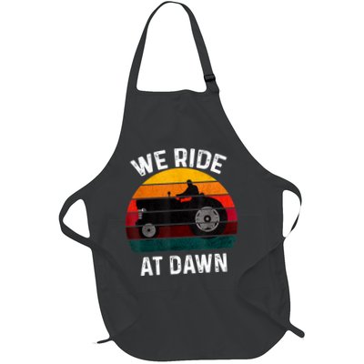 We Ride At Dawn Lawn Mower Lawn Mowing Dad Yard Work For Men Apron