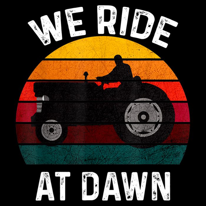 We Ride At Dawn Lawn Mower Lawn Mowing Dad Yard Work For Men Flat Bill Trucker Hat
