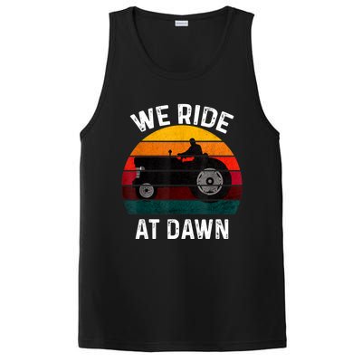 We Ride At Dawn Lawn Mower Lawn Mowing Dad Yard Work For Men PosiCharge Competitor Tank