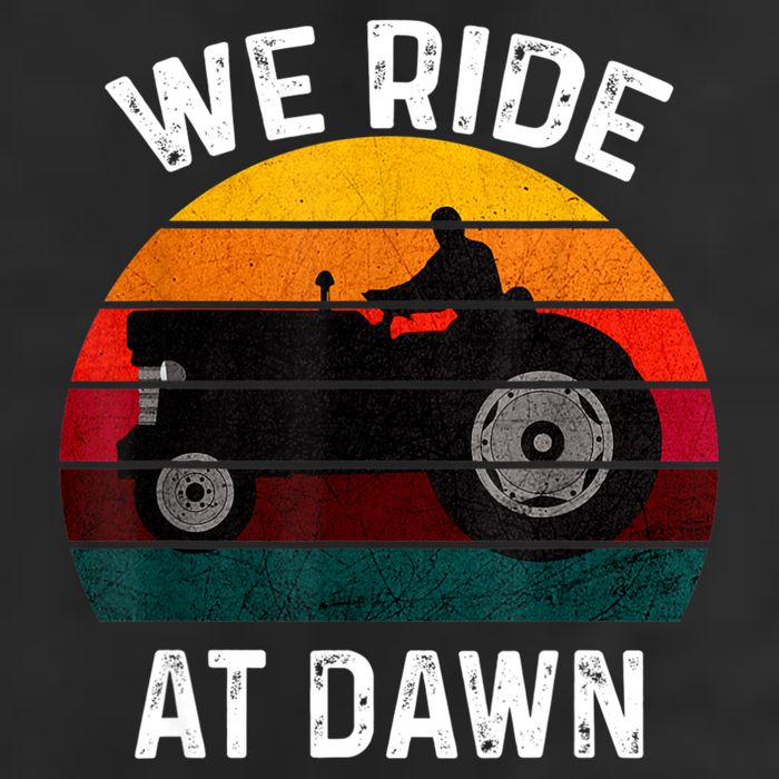 We Ride At Dawn Lawn Mower Lawn Mowing Dad Yard Work For Men Hat