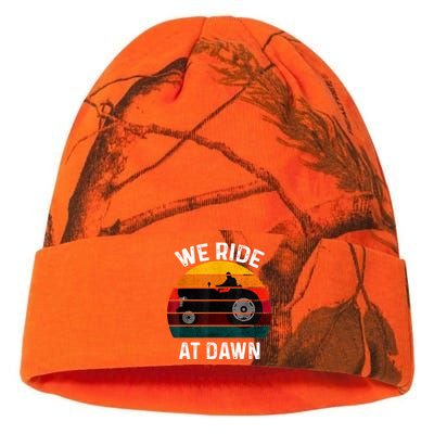 We Ride At Dawn Lawn Mower Lawn Mowing Dad Yard Work For Men Kati Licensed 12" Camo Beanie