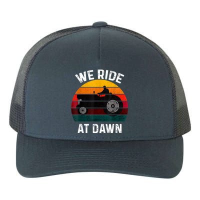 We Ride At Dawn Lawn Mower Lawn Mowing Dad Yard Work For Men Yupoong Adult 5-Panel Trucker Hat