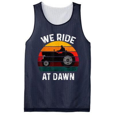 We Ride At Dawn Lawn Mower Lawn Mowing Dad Yard Work For Men Mesh Reversible Basketball Jersey Tank