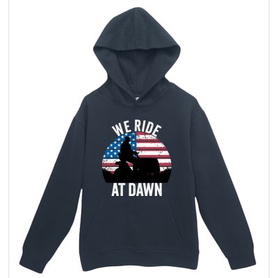 We Ride At Dawn Lawnmower Lawn Mowing Funny Dad Urban Pullover Hoodie