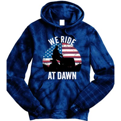 We Ride At Dawn Lawnmower Lawn Mowing Funny Dad Tie Dye Hoodie