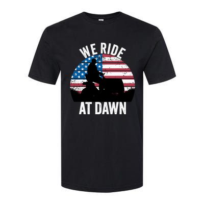 We Ride At Dawn Lawnmower Lawn Mowing Funny Dad Softstyle CVC T-Shirt