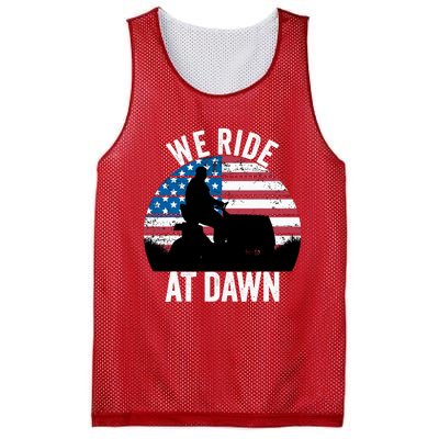 We Ride At Dawn Lawnmower Lawn Mowing Funny Dad Mesh Reversible Basketball Jersey Tank