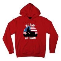 We Ride At Dawn Lawnmower Lawn Mowing Funny Dad Tall Hoodie