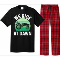 We Ride At Dawn Lawnmower Lawn Mowing Pajama Set