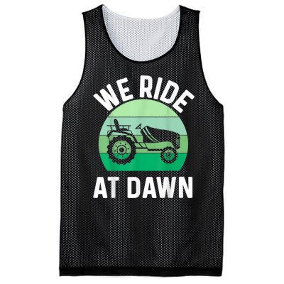 We Ride At Dawn Lawnmower Lawn Mowing Mesh Reversible Basketball Jersey Tank