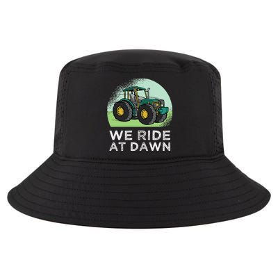 We Ride At Dawn Lawn Mower Lawn Mowing Funny Dad Cool Comfort Performance Bucket Hat