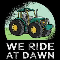 We Ride At Dawn Lawn Mower Lawn Mowing Funny Dad 16 in Basic Backpack