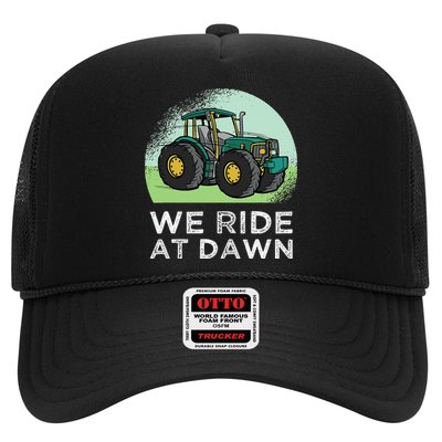 We Ride At Dawn Lawn Mower Lawn Mowing Funny Dad Hat