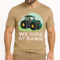 We Ride At Dawn Lawn Mower Lawn Mowing Funny Dad Cooling Performance Crew T-Shirt