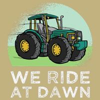 We Ride At Dawn Lawn Mower Lawn Mowing Funny Dad Cooling Performance Crew T-Shirt