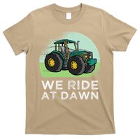 We Ride At Dawn Lawn Mower Lawn Mowing Funny Dad T-Shirt