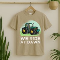 We Ride At Dawn Lawn Mower Lawn Mowing Funny Dad T-Shirt