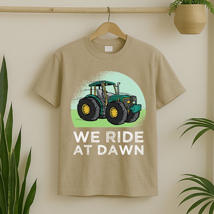 We Ride At Dawn Lawn Mower Lawn Mowing Funny Dad T-Shirt