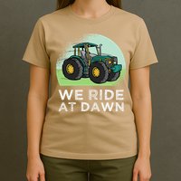 We Ride At Dawn Lawn Mower Lawn Mowing Funny Dad T-Shirt