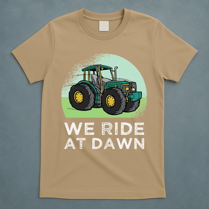 We Ride At Dawn Lawn Mower Lawn Mowing Funny Dad T-Shirt