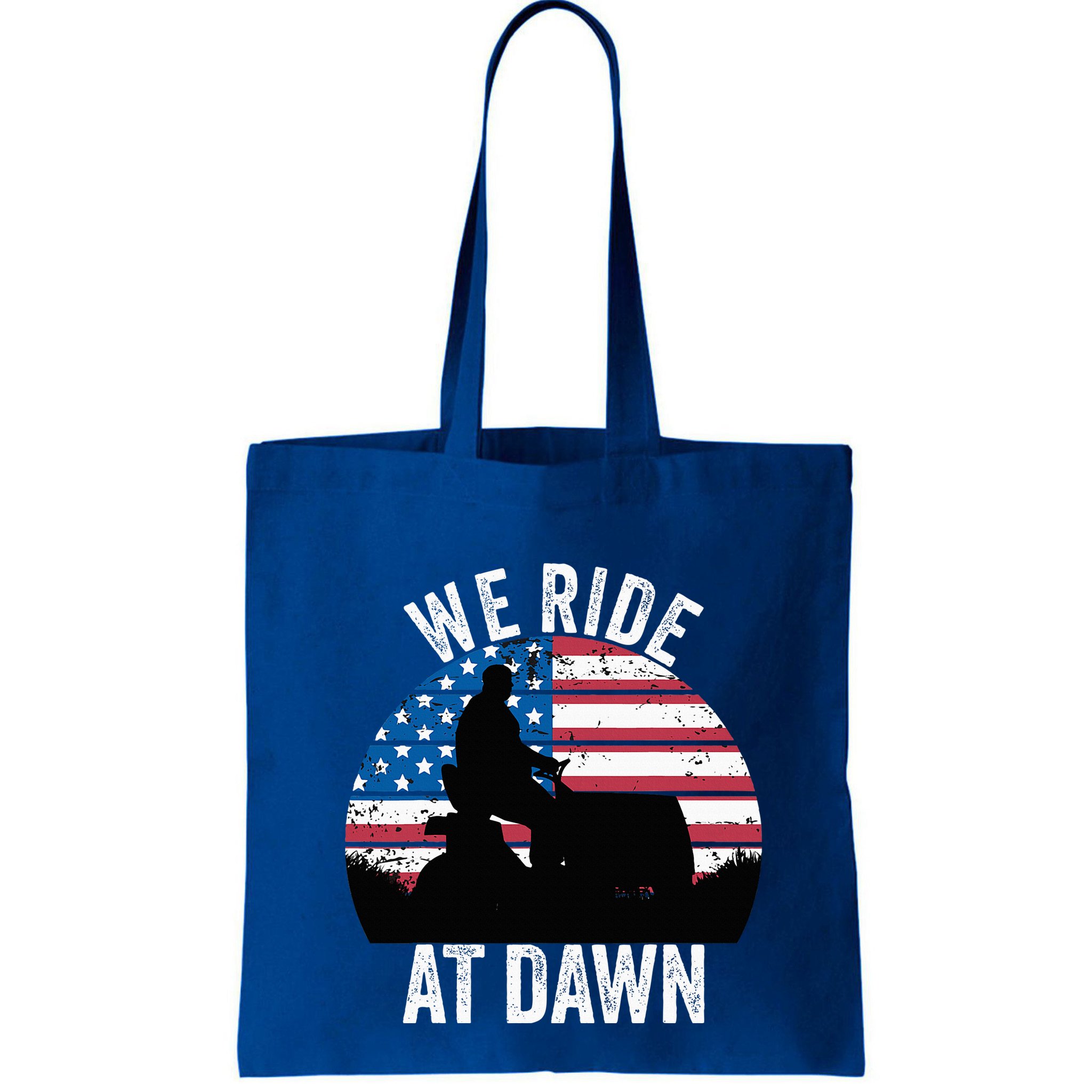 We Ride At Dawn Lawnmower Lawn Mowing Funny Dad Vintage Bag