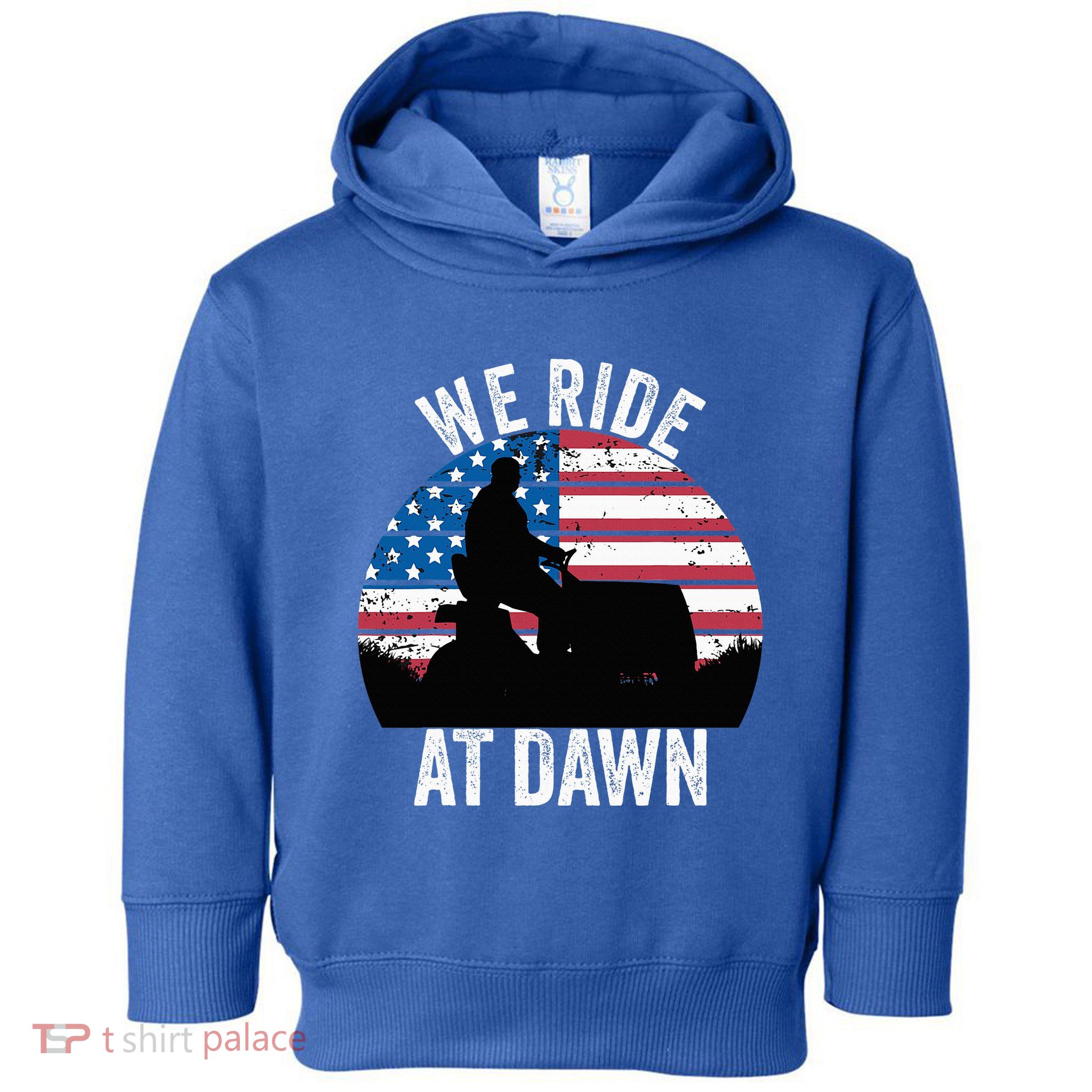 We Ride At Dawn Lawnmower Lawn Mowing Funny Dad Vintage Toddler Hoodie