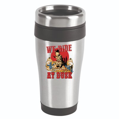 We Ride At Dusk Vintage Opossum Animal Trash Team 16oz Travel Tumbler